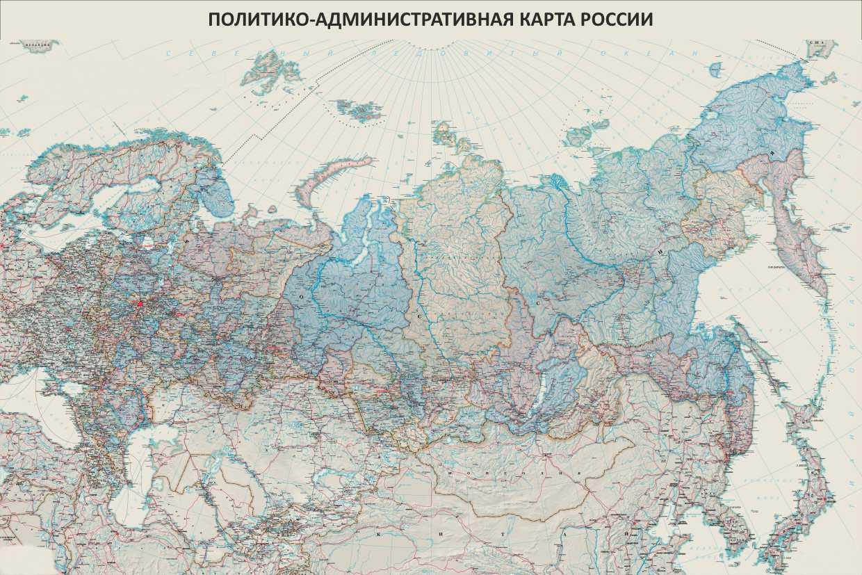 Политико-административная карта России в Пскове